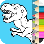 Logo of Dino Coloring Pages android Application 