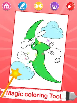 Dino Coloring Pages android App screenshot 0